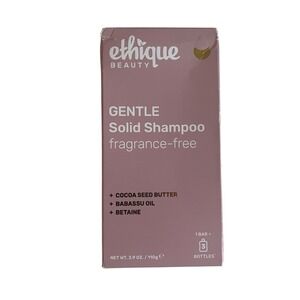 Ethique Gentle Solid Shampoo Fragrance Free 3.9oz / 110g Cocoa Butter Betaine